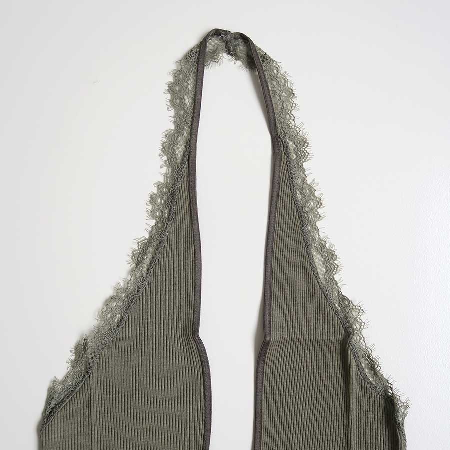 【FUMIKA UCHIDA/フミカウチダ】 <br>RIB HALTER-NECK BODYSUIT <br>W-UW005