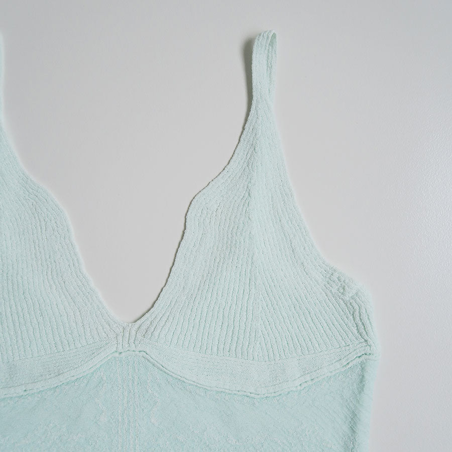Mame Kurogouchi/マメ】Floral Jacquard Knit Camisole Top MM26SS