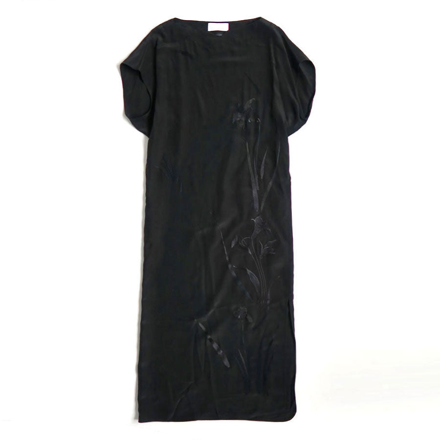 【Mame Kurogouchi/マメ】<br>Silk Cupra Floral Embroidery Dress <br>MM23PF-DR701