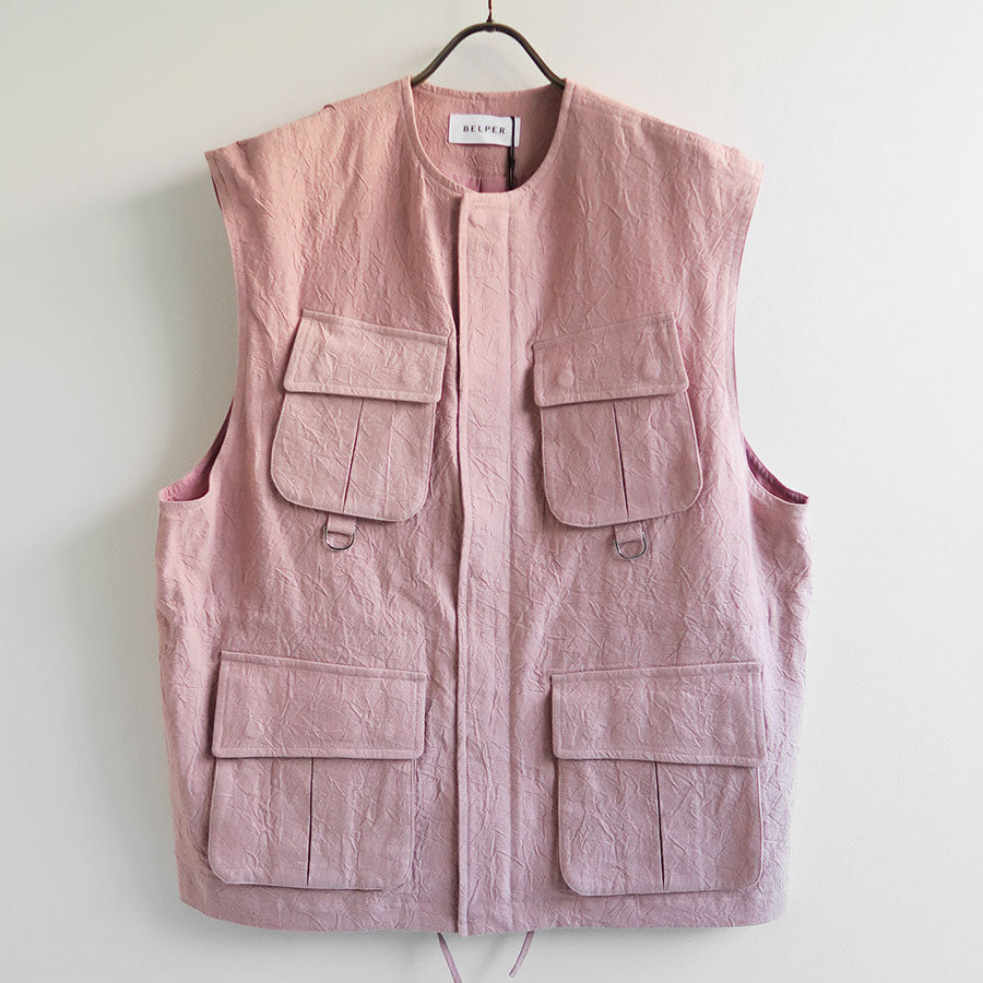 BELPER/ベルパー】WASHED LINEN VEST 2117-1424Lの通販 「ONENESS 