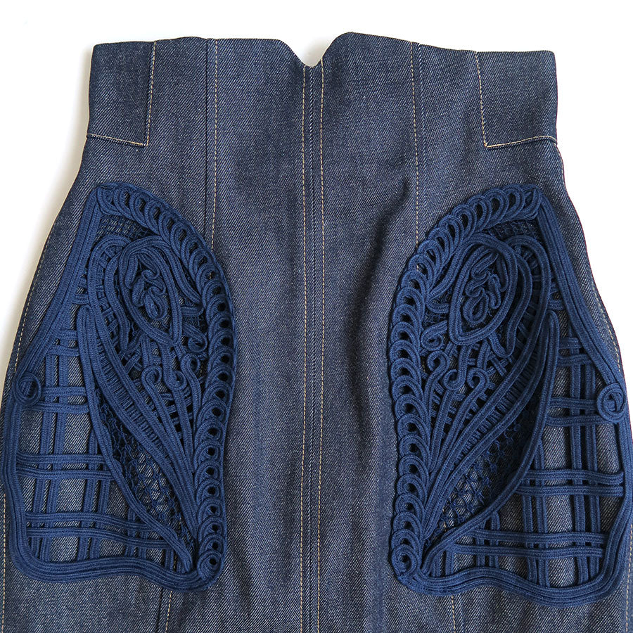 Mame Kurogouchi/マメ】Cord Embroidery Detail Denim Skirt MM24FW-SK092の通販  「ONENESS ONLINE STORE」