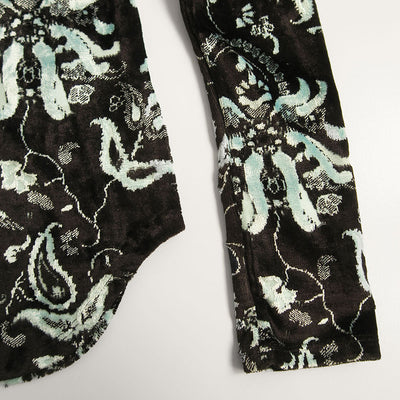 【Mame Kurogouchi/マメ】<br>Velour Jersey Top <br>MM25FW-JS097