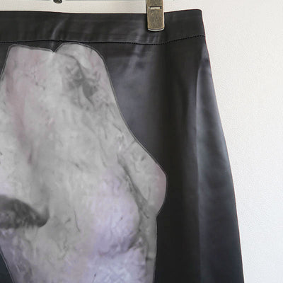 【JOHN/ジョン】Black Sculpture Print Midi Skirt <br>JNSK211015
