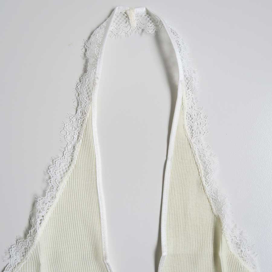 【FUMIKA UCHIDA/フミカウチダ】 <br>RIB HALTER-NECK BODYSUIT <br>W-UW005