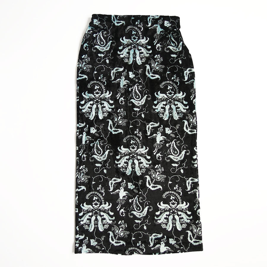 【Mame Kurogouchi/マメ】<br>Velour Jersey I-Line Skirt <br>MM25FW-JS098