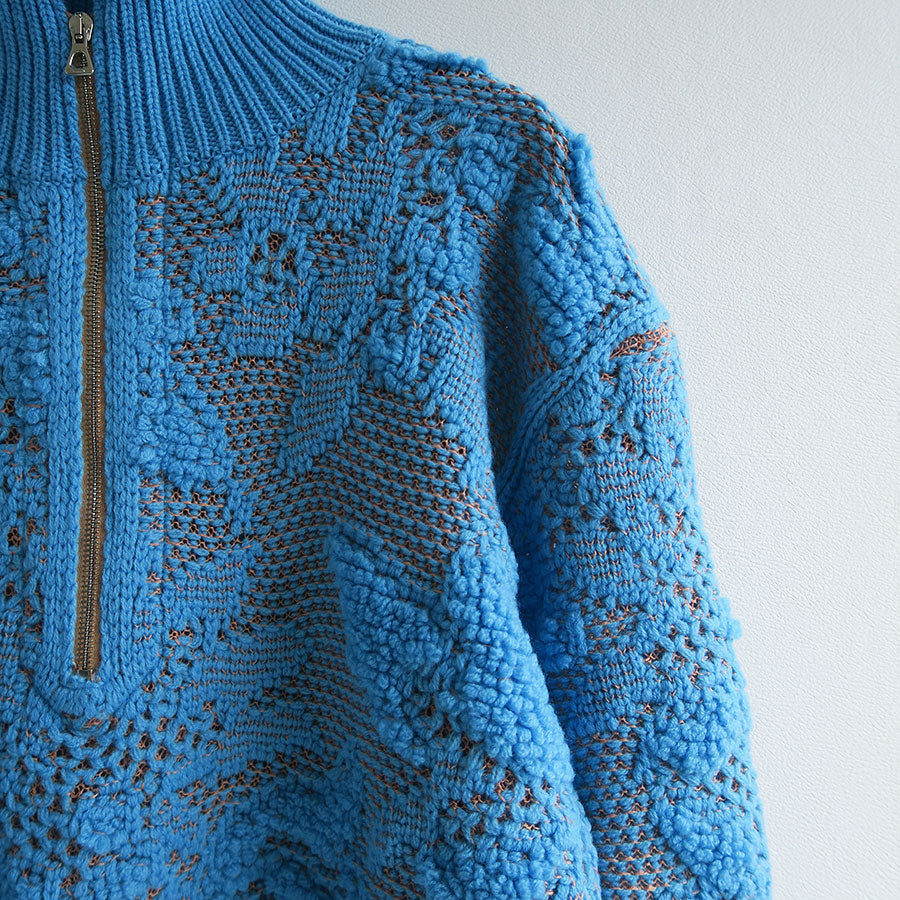 【PHOTOCOPIEU/フォトコピュー】<br>HALF-ZIP SWEATER (TATE) <br>252TAT