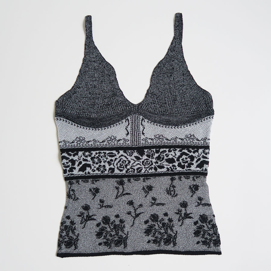 Floral Jacquard Knit Camisole Top　サイズ1 Mame Kurogouchi/マメ】Floral Jacquard Knit Camisole Top MM26SS