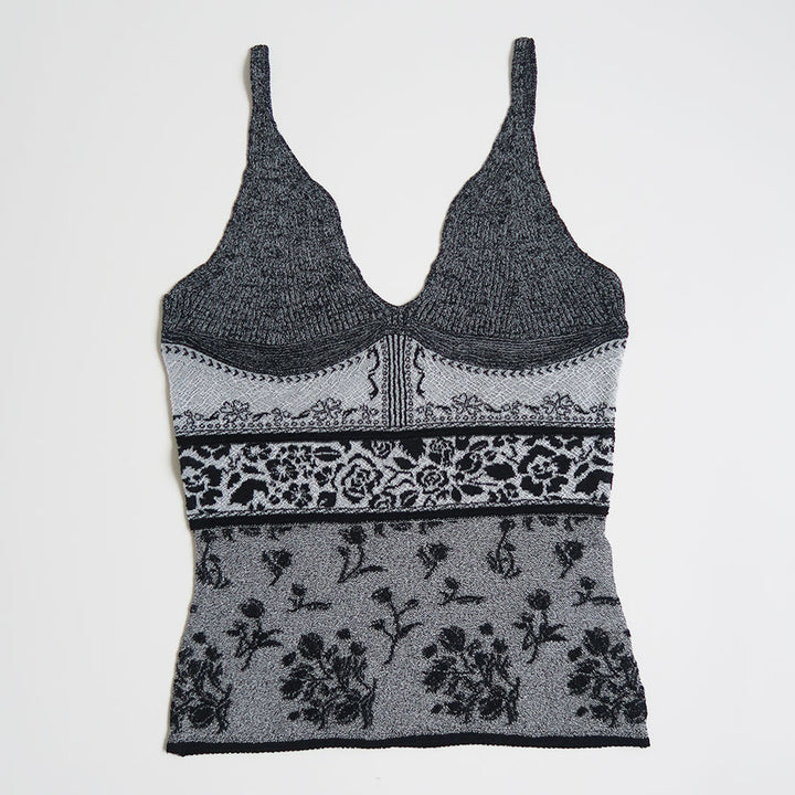 トップス mame Floral Jacquard Knit Camisole Top 1 Mame Kurogouchi/マメ】Floral Jacquard Knit Camisole Top MM26SS