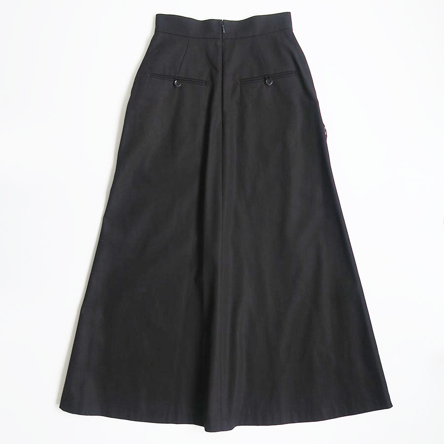 【Mame Kurogouchi/マメ】<br>Cording Embroidery Detail Cotton Skirt <br>MM24SS-SK067