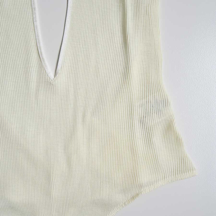 【FUMIKA UCHIDA/フミカウチダ】 <br>RIB HALTER-NECK BODYSUIT <br>W-UW005