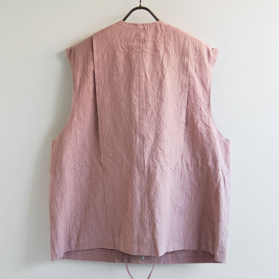 【BELPER/ベルパー】<br>WASHED LINEN VEST <br>2117-1424L