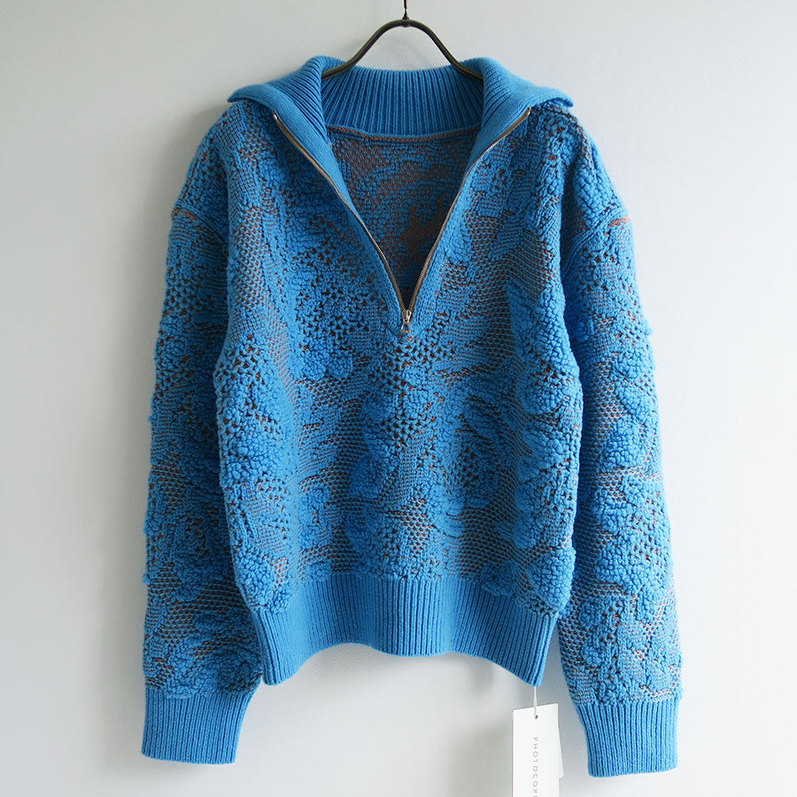 【PHOTOCOPIEU/フォトコピュー】<br>HALF-ZIP SWEATER (TATE) <br>252TAT