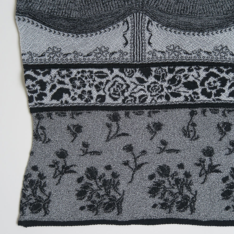 Mame Kurogouchi/マメ】Floral Jacquard Knit Camisole Top MM26SS