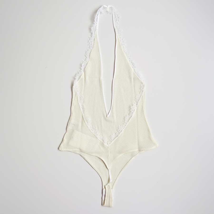 【FUMIKA UCHIDA/フミカウチダ】 <br>RIB HALTER-NECK BODYSUIT <br>W-UW005