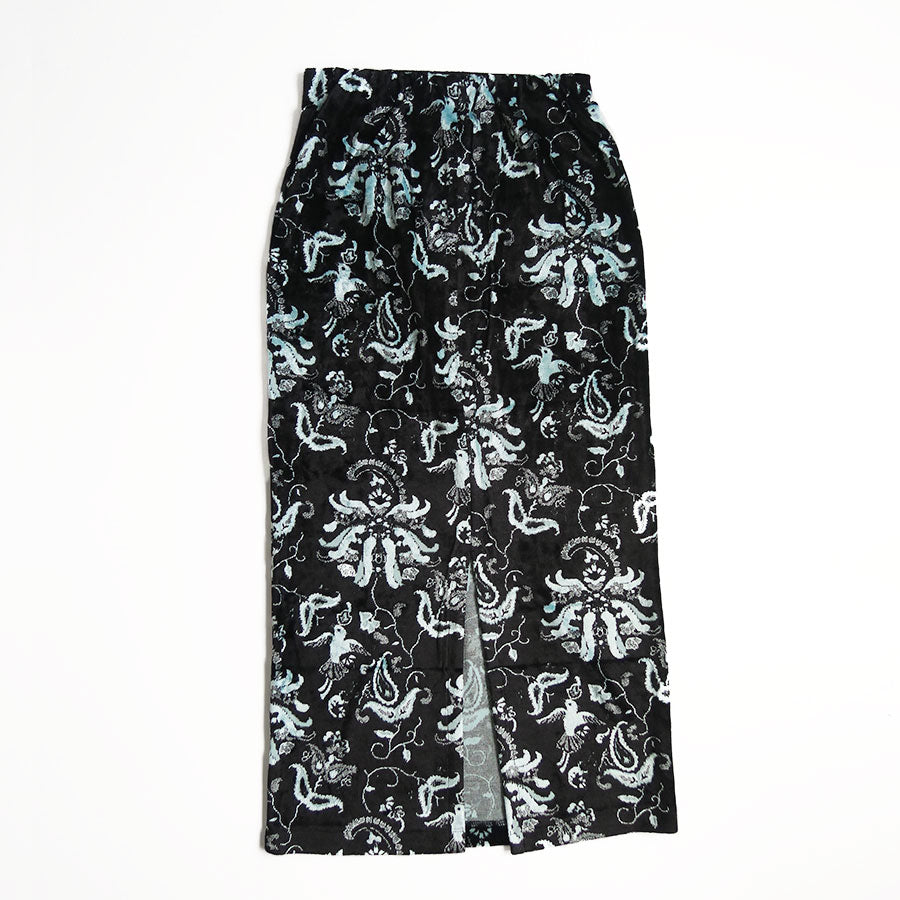 【Mame Kurogouchi/マメ】<br>Velour Jersey I-Line Skirt <br>MM25FW-JS098