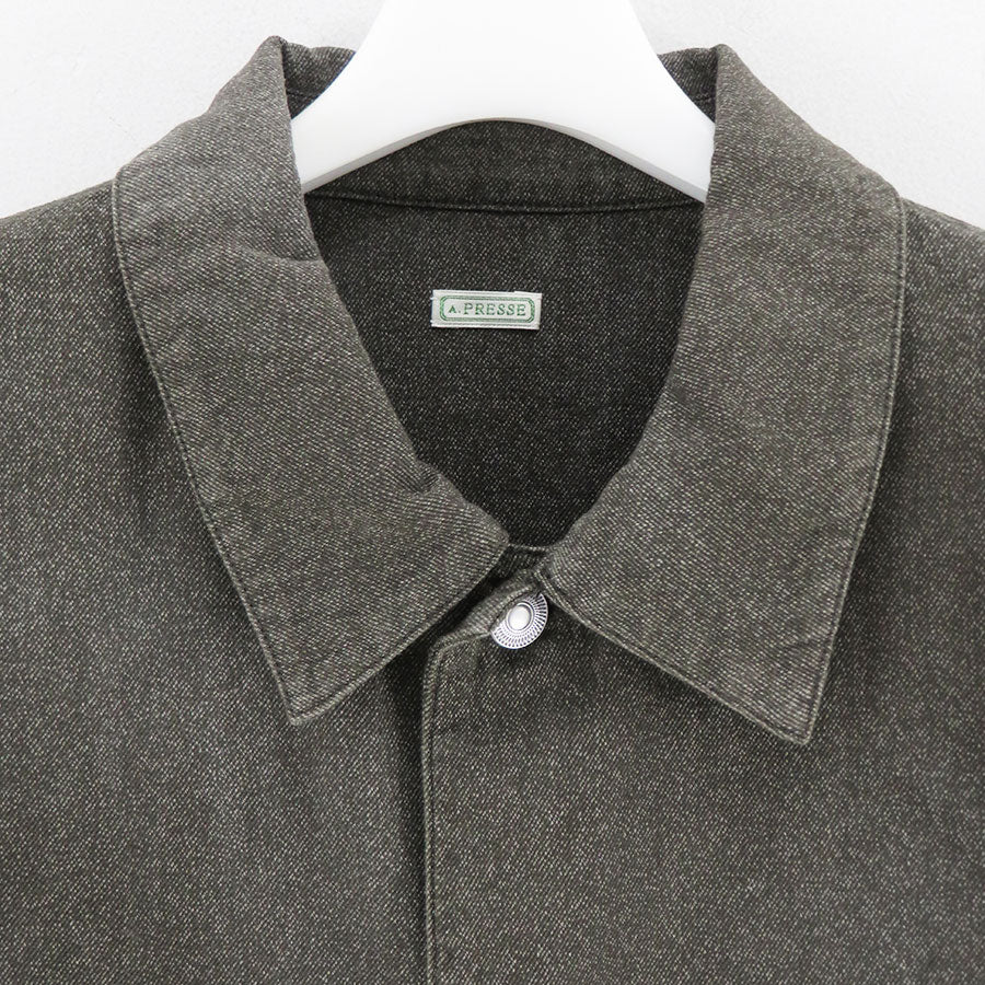 A.PRESSE/アプレッセ】Vintage Black Chambray Work Jacket 26SAP-01