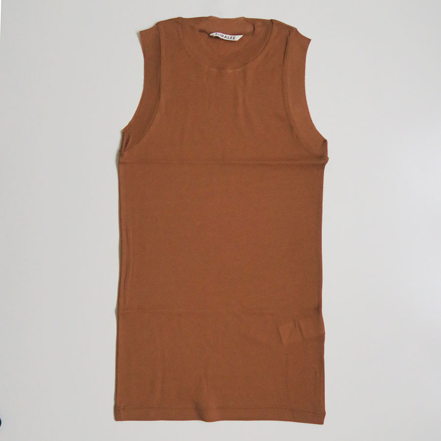 【AURALEE/オーラリー】<br>SUPER HIGH GAUGE SHEER RIB TANK TOP <br>A00T04HF