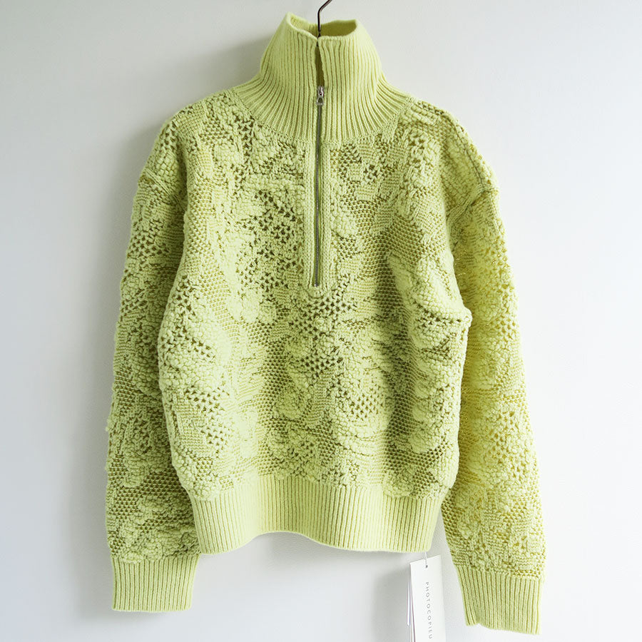 【PHOTOCOPIEU/フォトコピュー】<br>HALF-ZIP SWEATER (TATE) <br>252TAT