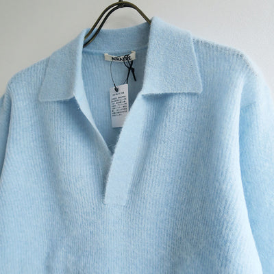 【9/5からポイント10%還元】<br>【AURALEE/オーラリー】<br>BABY SURI ALPACA SHEER KNIT SKIPPER POLO <br>A25AP05AK