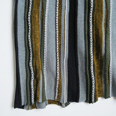 【Mame Kurogouchi/マメ】<br>Stripe Jacquard High Neck Knitted Dress <br>MM23FW-KN016