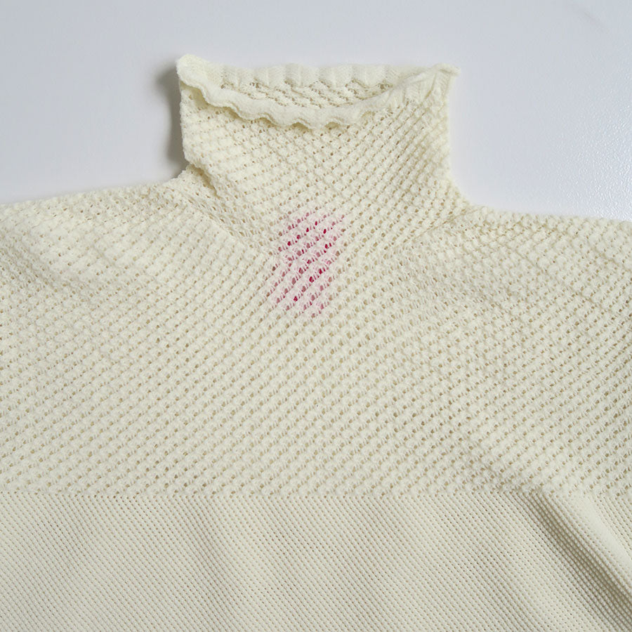 【FETICO/フェティコ】 <br>LACE KNIT HIGH NECK BODYSUIT <br>FTC244-0712