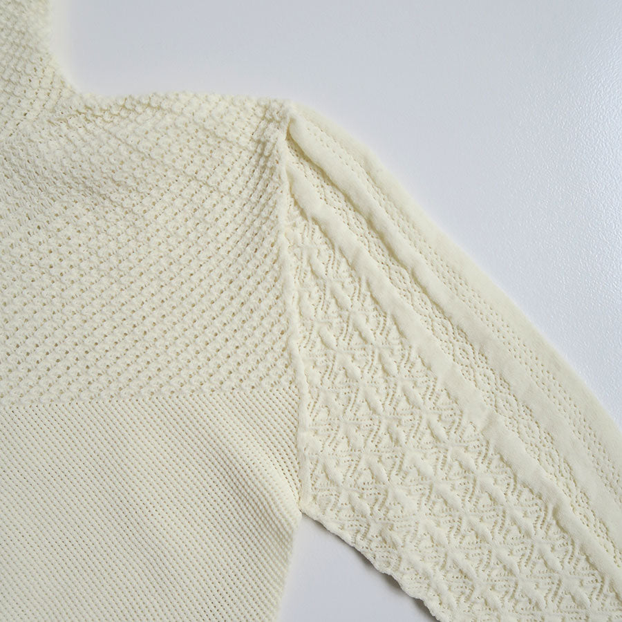 【FETICO/フェティコ】 <br>LACE KNIT HIGH NECK BODYSUIT <br>FTC244-0712