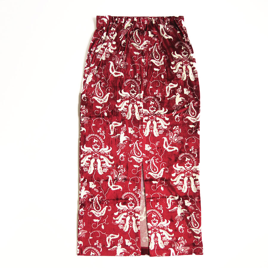 【Mame Kurogouchi/マメ】<br>Velour Jersey I-Line Skirt <br>MM25FW-JS098