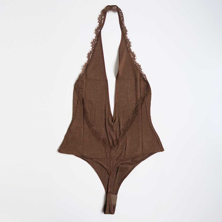 【FUMIKA UCHIDA/フミカウチダ】 <br>RIB HALTER-NECK BODYSUIT <br>W-UW005