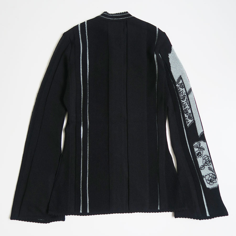Mame Kurogouchi/マメ】Multi-Pattern Knit Cardigan MM26SS-KN094の