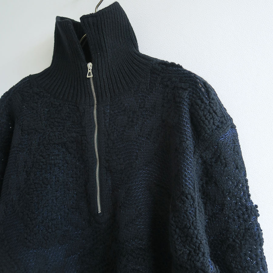 【PHOTOCOPIEU/フォトコピュー】<br>HALF-ZIP SWEATER (TATE) <br>252TAT
