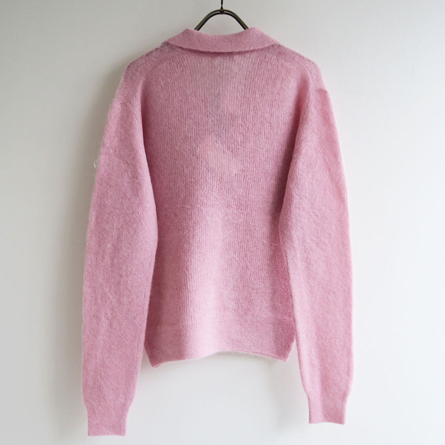 【9/5からポイント10%還元】<br>【AURALEE/オーラリー】<br>BABY SURI ALPACA SHEER KNIT SKIPPER POLO <br>A25AP05AK