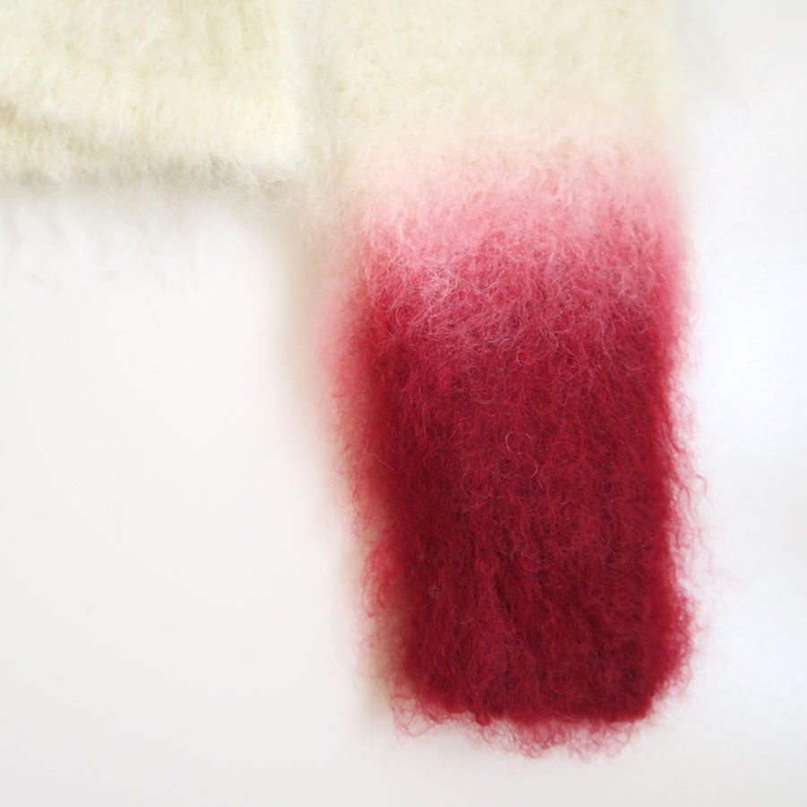 【Mame Kurogouchi/マメ】<br>Fur Knitted Cardigan <br>MM25FW-KN099