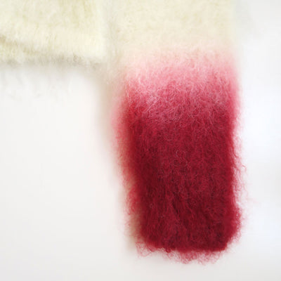 【Mame Kurogouchi/マメ】<br>Fur Knitted Cardigan <br>MM25FW-KN099