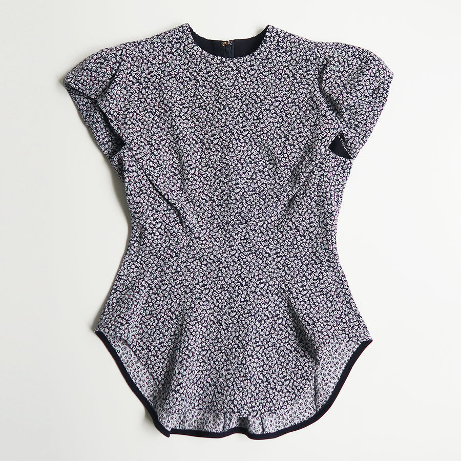 Mame Kurogouchi/マメ】Micro Floral Jacquard Top MM25SS-SH024