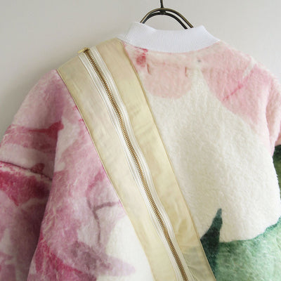【AKIKOAOKI/アキコアオキ】<br>Blanket sweat(floral) <br>AA23AW-SW01-01