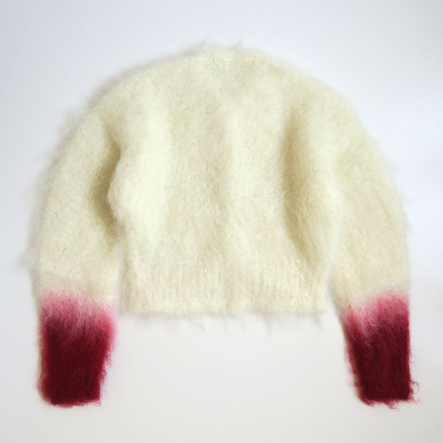 【Mame Kurogouchi/マメ】<br>Fur Knitted Cardigan <br>MM25FW-KN099