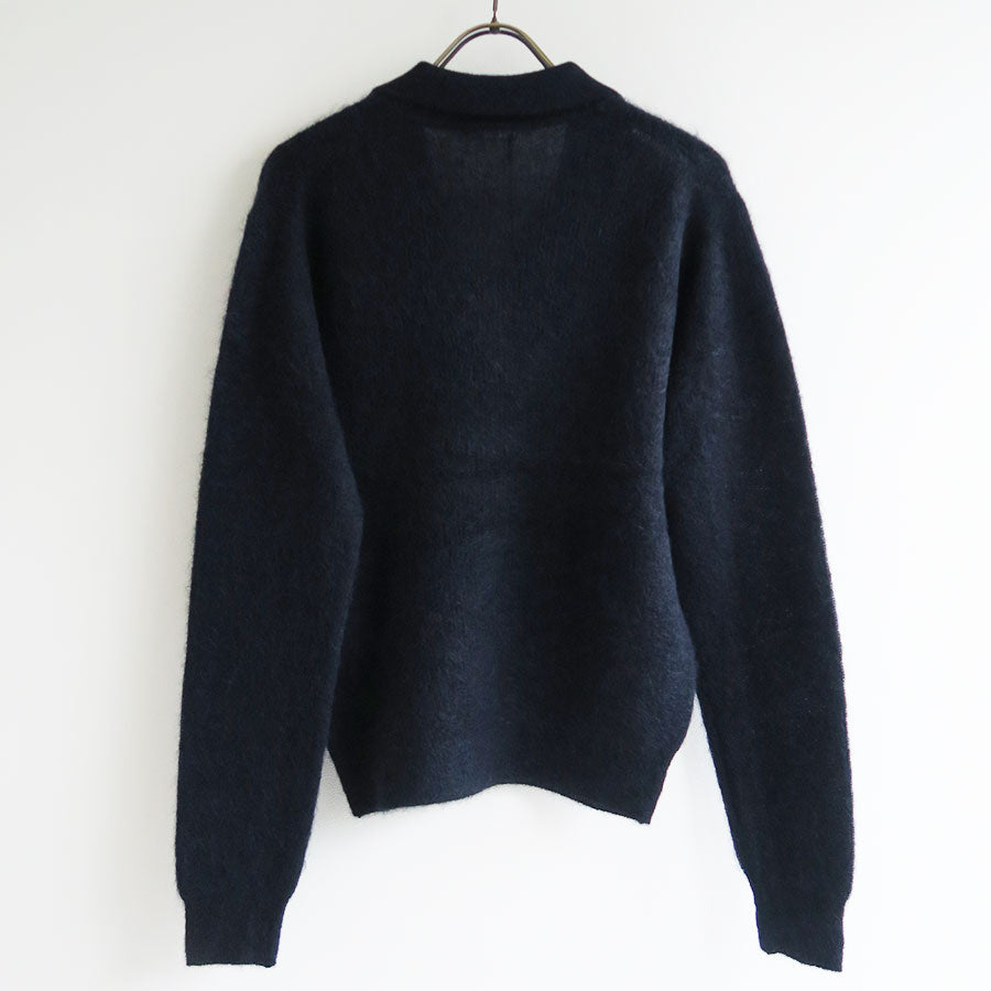 【9/5からポイント10%還元】<br>【AURALEE/オーラリー】<br>BABY SURI ALPACA SHEER KNIT SKIPPER POLO <br>A25AP05AK