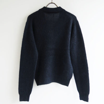 【9/5からポイント10%還元】<br>【AURALEE/オーラリー】<br>BABY SURI ALPACA SHEER KNIT SKIPPER POLO <br>A25AP05AK