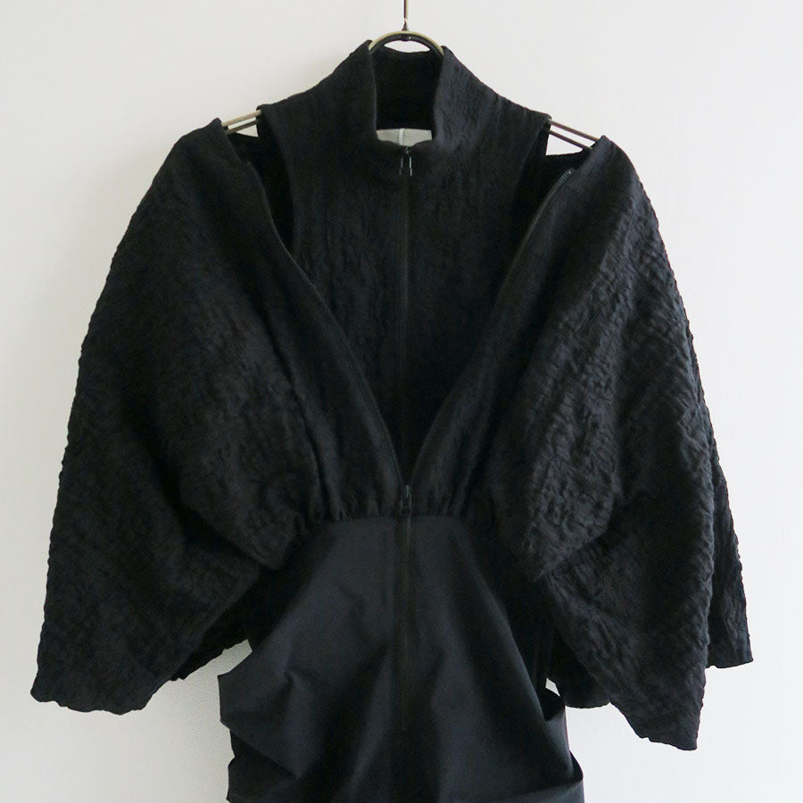 ムカヴァ MUKAVA リブネックトップス MU 0138 ブラック サイズ：2 MUKAVA(ムカヴァ) リブネックトップスMU 0138 MU 0138 ブラック