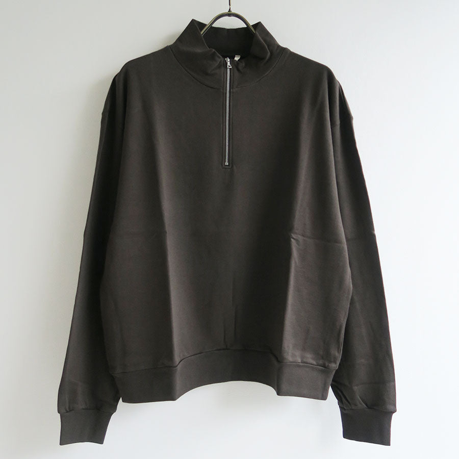 【9/5からポイント10%還元】<br>【AURALEE/オーラリー】<br>SUPER HIGH GAUGE SWEAT HALF ZIP P/O <br>A25AP03CU