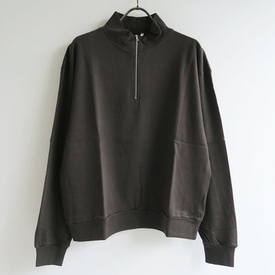 【9/5からポイント10%還元】<br>【AURALEE/オーラリー】<br>SUPER HIGH GAUGE SWEAT HALF ZIP P/O <br>A25AP03CU