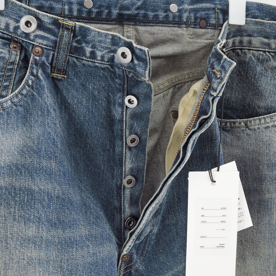 【A.PRESSE/アプレッセ】<br>No.22 Washed Wide Denim Pants <br>AP-4003