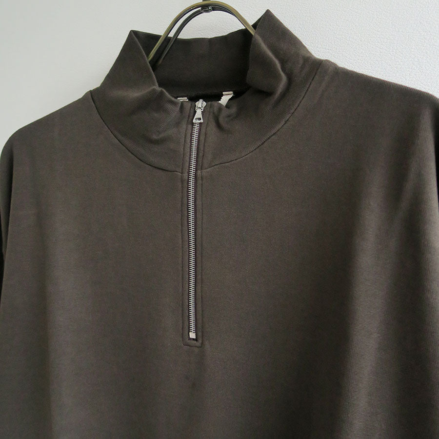【9/5からポイント10%還元】<br>【AURALEE/オーラリー】<br>SUPER HIGH GAUGE SWEAT HALF ZIP P/O <br>A25AP03CU
