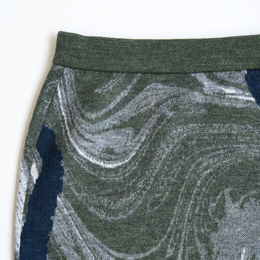 【Mame Kurogouchi/マメ】, Marble Pattern Knitted Skirt , MM24FW-KN100