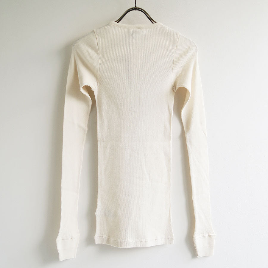 【AURALEE/オーラリー】<br>ORGANIC SOFT RIB HENLY NECK P/O <br>A25SP03OT