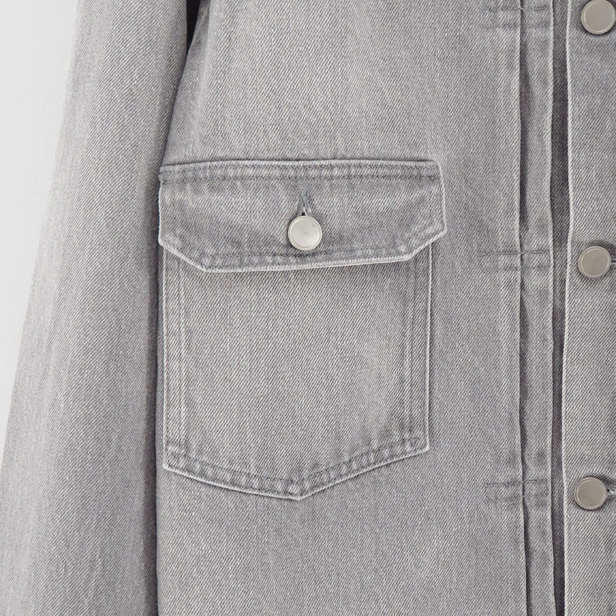 【Unlikely/アンライクリー】<br>Unlikely Time Travel Trucker Jacket Gray Denim <br>U25F-18-0011