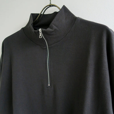【9/5からポイント10%還元】<br>【AURALEE/オーラリー】<br>SUPER HIGH GAUGE SWEAT HALF ZIP P/O <br>A25AP03CU