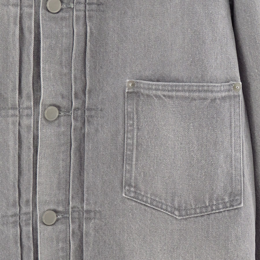 【Unlikely/アンライクリー】<br>Unlikely Time Travel Trucker Jacket Gray Denim <br>U25F-18-0011