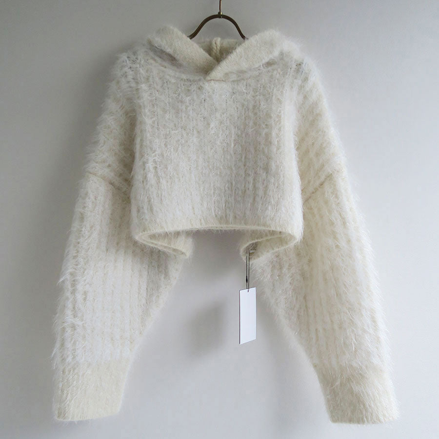 【EBONY/エボニー】<br>Fur yarn Hoodie <br>E23AW/T-05