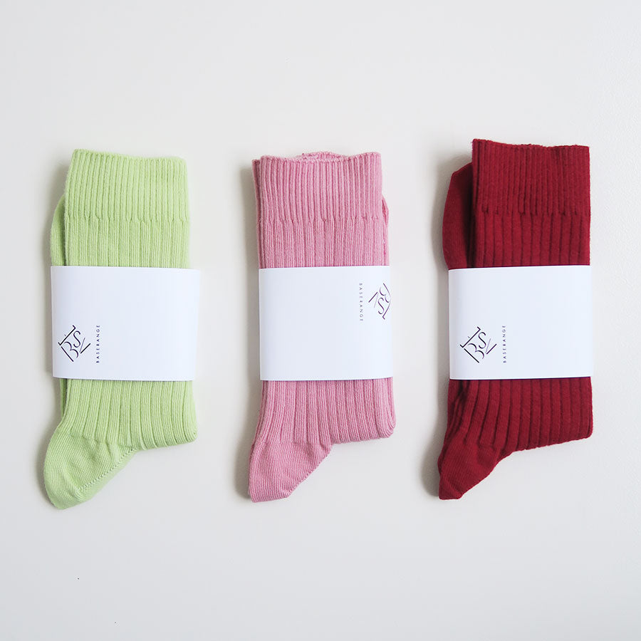 【Baserange/ベースレンジ】<br>RIB OVERANKLE SOCKS <br>SORO-CR-WI25